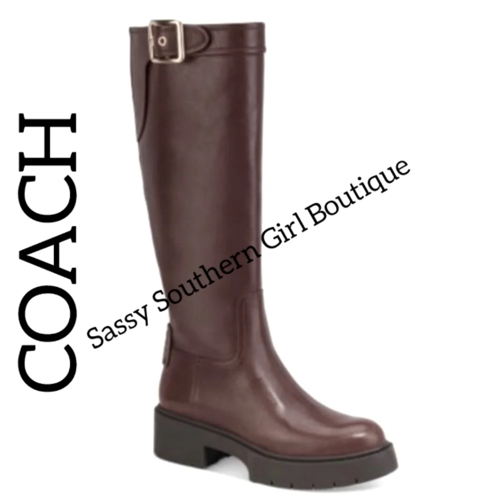 🆕⭐ COACH brown chunky sole boots